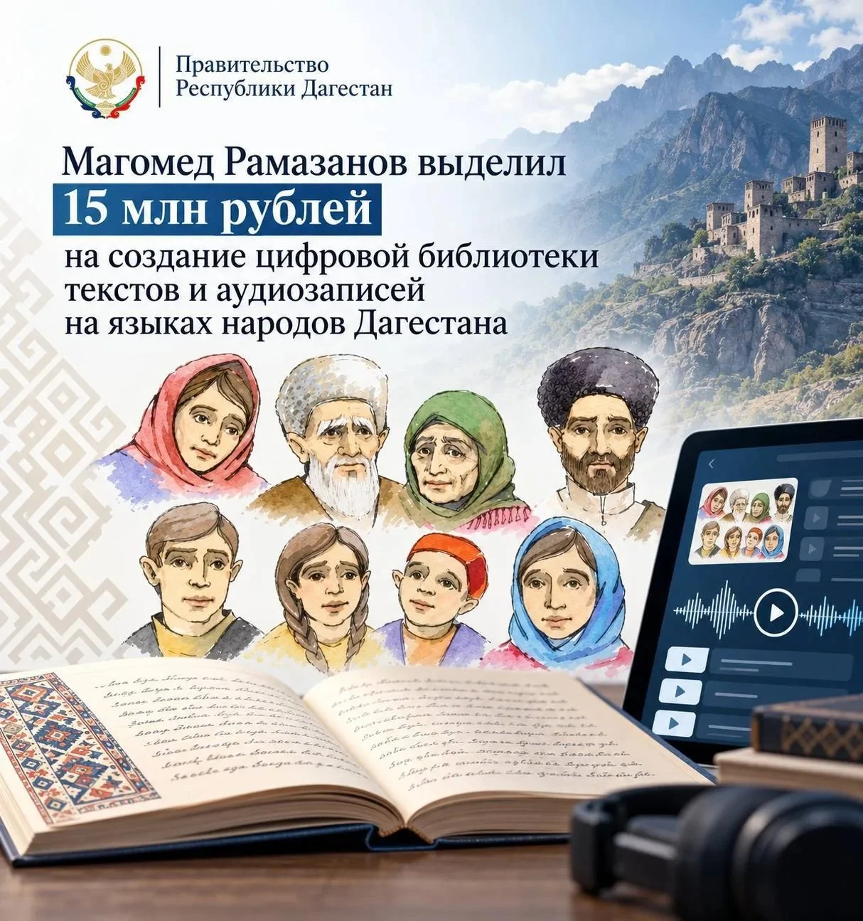 В Дагестане направят 15 млн на создание цифровой библиотеки национальных языков
