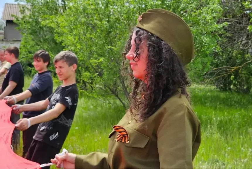 В подшефном Дагестану Михайловском районе состоялась акция «Знамя Победы»