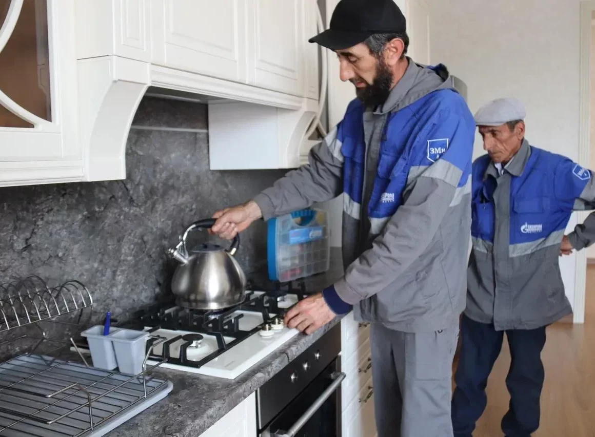 В селе Сулейман-Стальского района модернизировали газовую сеть