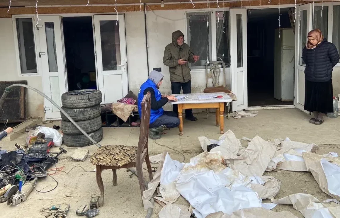 В пострадавшем от наводнения селе Новый Цилитль оценен ущерб 158 домам